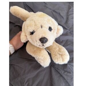 FAO Schwarz‎ Plush Golden Labrador Puppy Dog Stuffed Animal Toy Cute Soft
